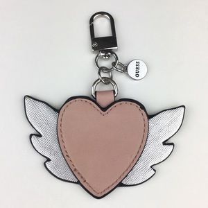 Guess heart wings bag / purse charm or keychain